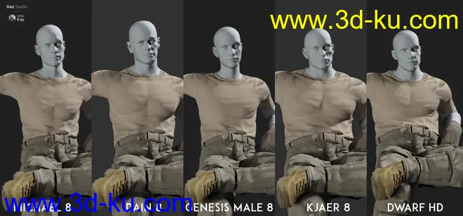 MI Tactical Outfit for Genesis 8 and 8.1 Males模型的图片4