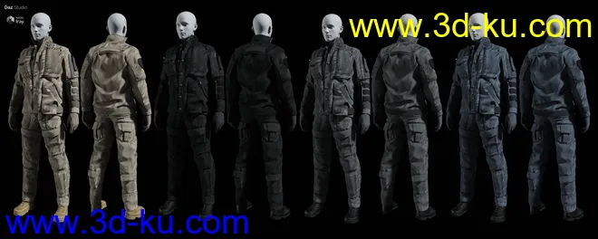 MI Tactical Outfit for Genesis 8 and 8.1 Males模型的图片5