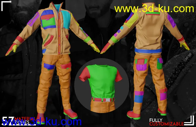 MI Tactical Outfit for Genesis 8 and 8.1 Males模型的图片14