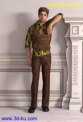 3D打印模型Mick, Hair and dForce Outfit for Mick Genesis 8 and 8.1 Males的图片