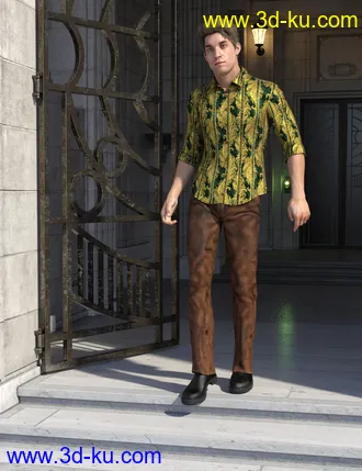 3D打印模型Mick, Hair and dForce Outfit for Mick Genesis 8 and 8.1 Males的图片