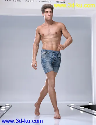 3D打印模型Mick, Hair and dForce Outfit for Mick Genesis 8 and 8.1 Males的图片