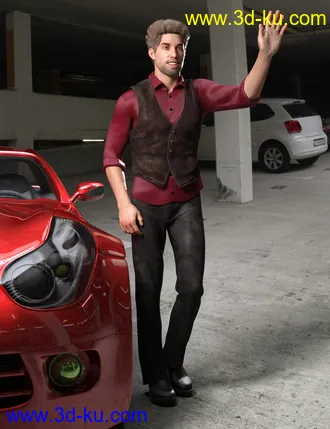 3D打印模型Mick, Hair and dForce Outfit for Mick Genesis 8 and 8.1 Males的图片