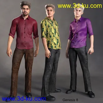 3D打印模型Mick, Hair and dForce Outfit for Mick Genesis 8 and 8.1 Males的图片