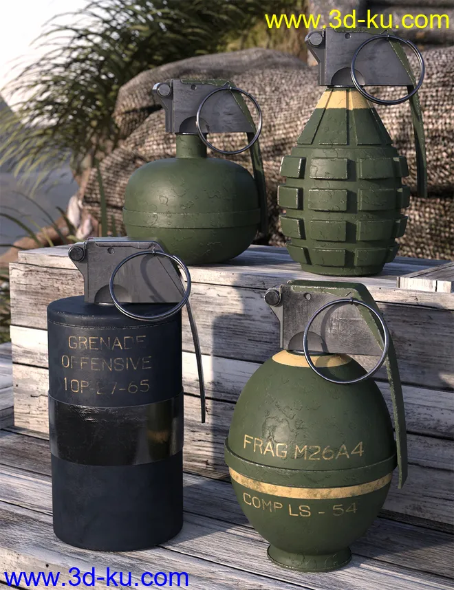 Military Props Grenades模型的图片1