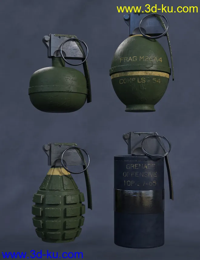 Military Props Grenades模型的图片2