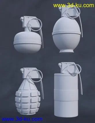 3D打印模型Military Props Grenades的图片