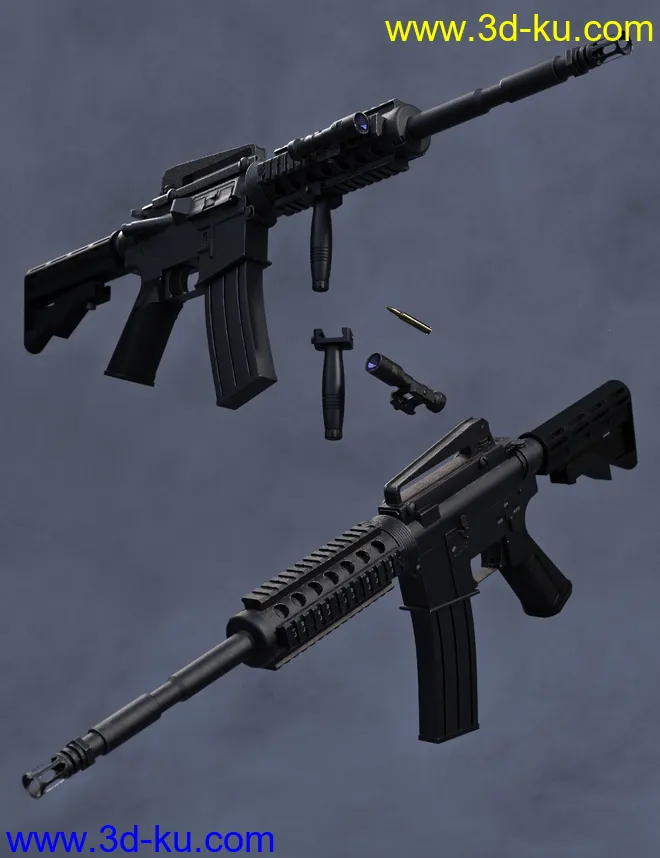 Military Props Rifle模型的图片2