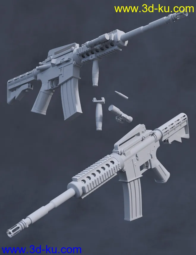 Military Props Rifle模型的图片3