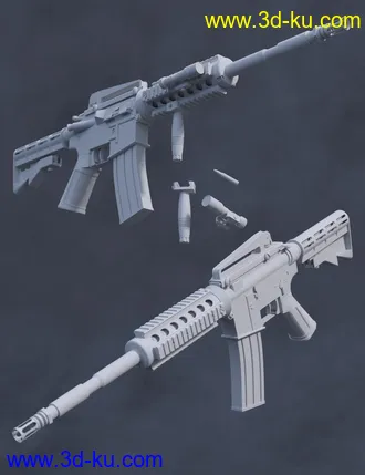 3D打印模型Military Props Rifle的图片