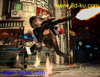 3D打印模型Military Weapons 01 Poses for Genesis 8 and 8.1的图片