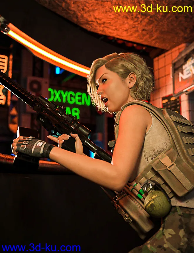 Military Weapons 01 Poses for Genesis 8 and 8.1模型的图片9