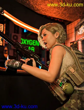 3D打印模型Military Weapons 01 Poses for Genesis 8 and 8.1的图片