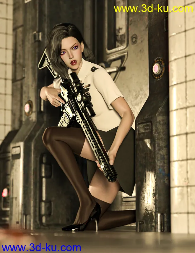 Military Weapons 01 Poses for Genesis 8 and 8.1模型的图片11
