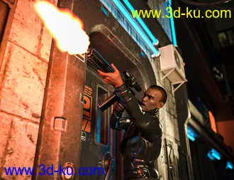 3D打印模型Military Weapons 01 Poses for Genesis 8 and 8.1的图片
