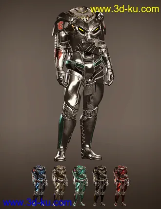 3D打印模型Mnyama Armor Bundle for Genesis 8.1 Males的图片