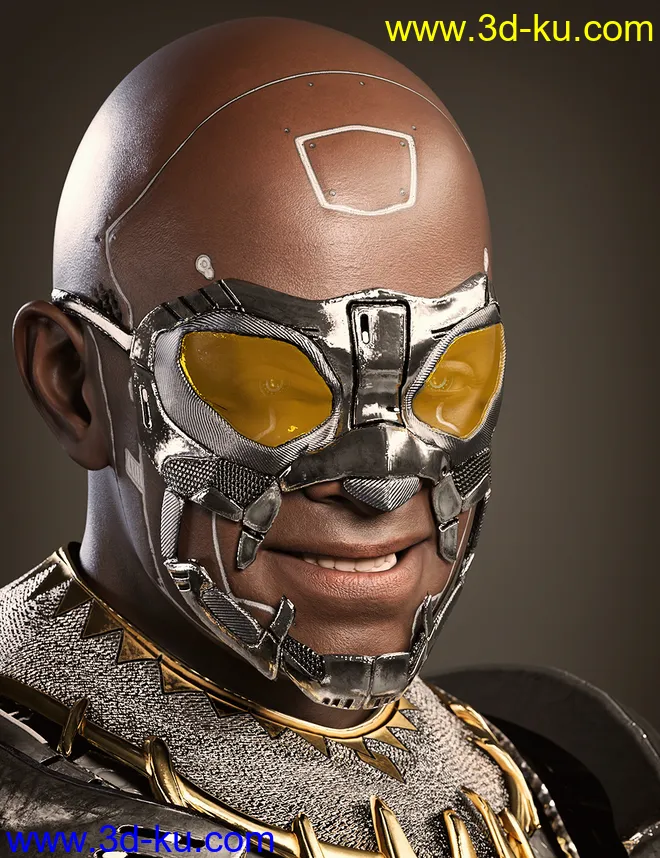 Mnyama Armor Bundle for Genesis 8.1 Males模型的图片2