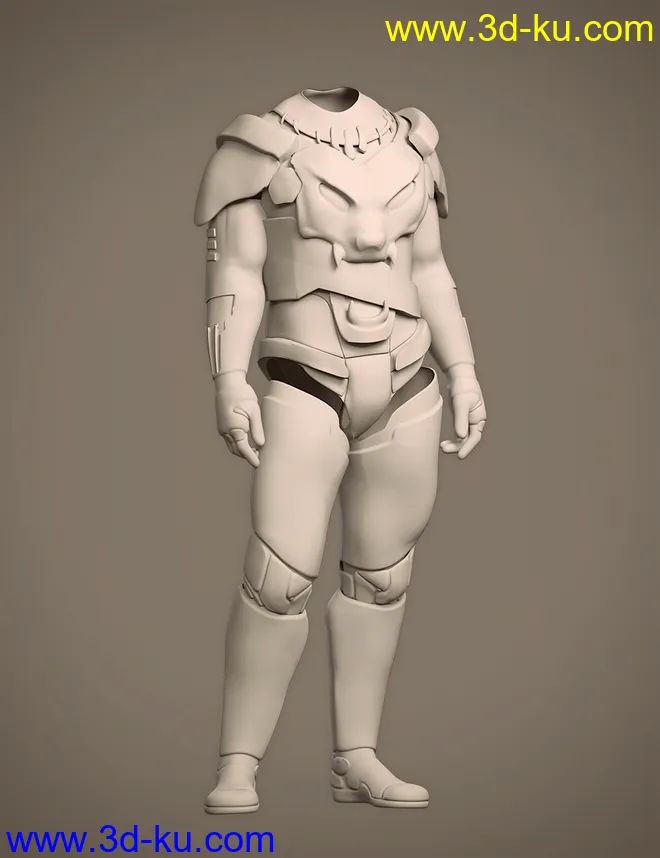 Mnyama Armor Bundle for Genesis 8.1 Males模型的图片7