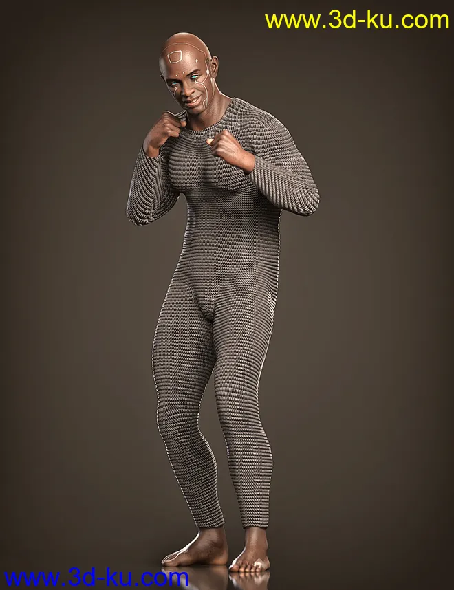 Mnyama Armor Bundle for Genesis 8.1 Males模型的图片9