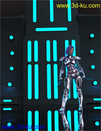3D打印模型Modular Sci-Fi Light Walls Set的图片