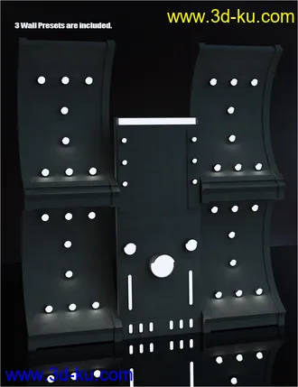 3D打印模型Modular Sci-Fi Light Walls Set的图片