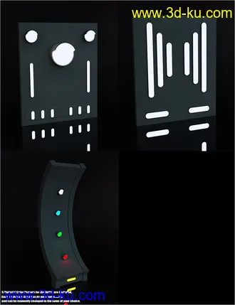3D打印模型Modular Sci-Fi Light Walls Set的图片