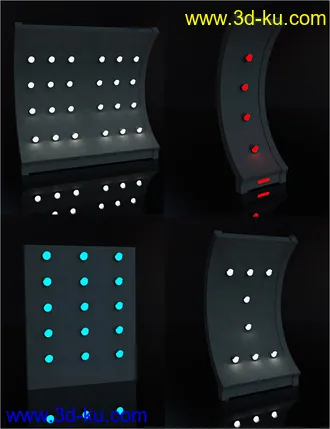 3D打印模型Modular Sci-Fi Light Walls Set的图片