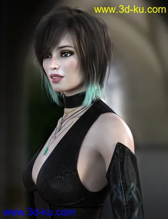 3D打印模型Morgan Hair for Genesis 8 Females的图片
