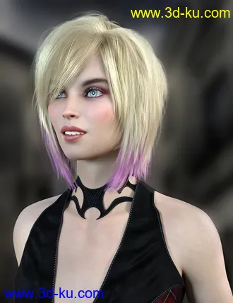 3D打印模型Morgan Hair for Genesis 8 Females的图片