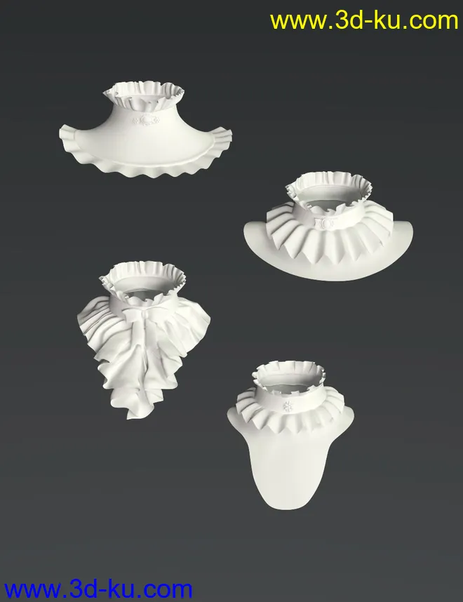 Neck Romance Collars for Genesis 8 and 8.1 Females模型的图片5