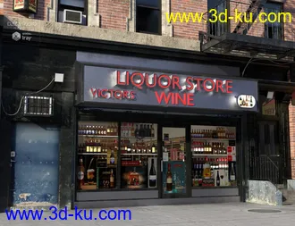 3D打印模型New York Bodega Liquor Store的图片