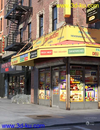 3D打印模型New York Bodega Liquor Store的图片