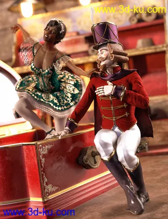 3D打印模型Nutcracker Uniform for Genesis 8.1 Males的图片