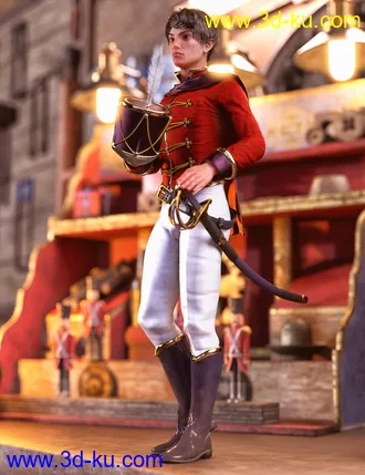 3D打印模型Nutcracker Uniform for Genesis 8.1 Males的图片