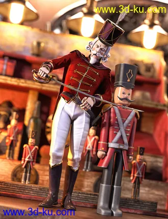 3D打印模型Nutcracker Uniform for Genesis 8.1 Males的图片