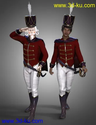 3D打印模型Nutcracker Uniform for Genesis 8.1 Males的图片