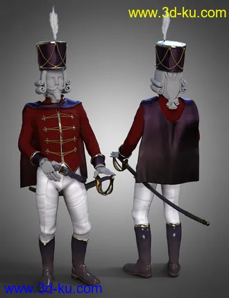 3D打印模型Nutcracker Uniform for Genesis 8.1 Males的图片