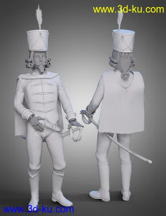 3D打印模型Nutcracker Uniform for Genesis 8.1 Males的图片