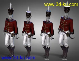 3D打印模型Nutcracker Uniform for Genesis 8.1 Males的图片