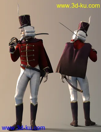 3D打印模型Nutcracker Uniform for Genesis 8.1 Males的图片