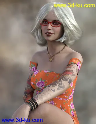 3D打印模型Olivia Hair for Genesis 8 Females的图片