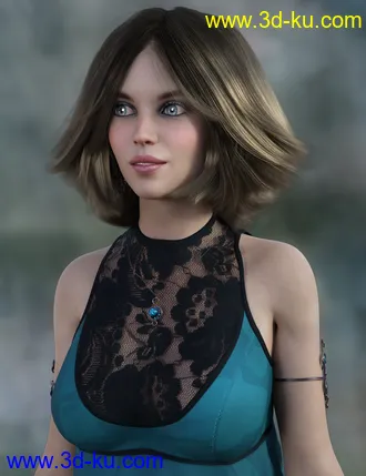 3D打印模型Olivia Hair for Genesis 8 Females的图片