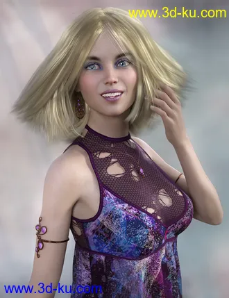 3D打印模型Olivia Hair for Genesis 8 Females的图片