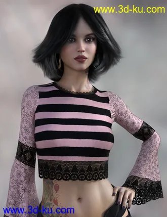 3D打印模型Olivia Hair for Genesis 8 Females的图片