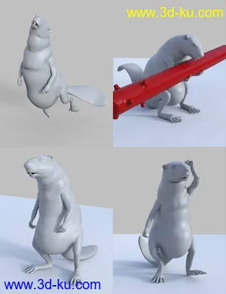 3D打印模型On the River of the Flow Poses for the Beaver for Genesis 8.1 Male的图片