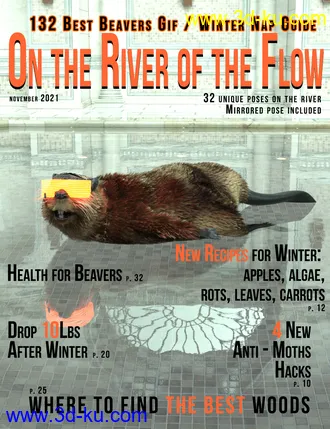 3D打印模型On the River of the Flow Poses for the Beaver for Genesis 8.1 Male的图片