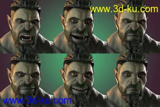 3D打印模型Orcish Poses and Expressions for Orc Horde HD and Genesis 8 and 8.1 Male的图片