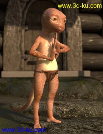 3D打印模型Oso Newt For Genesis 8.1 Male的图片