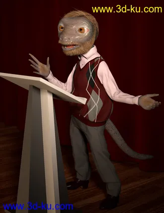 3D打印模型Oso Newt For Genesis 8.1 Male的图片