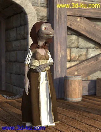 3D打印模型Oso Newt For Genesis 8.1 Male的图片